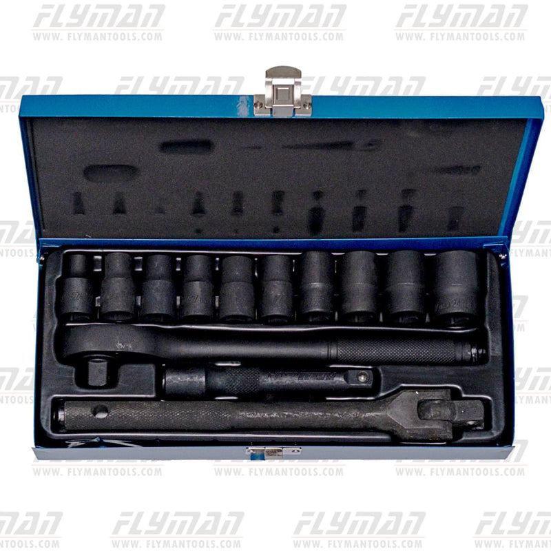 Flyman® Socket Set 13pcs 1/2 Drive (8mm-24mm)