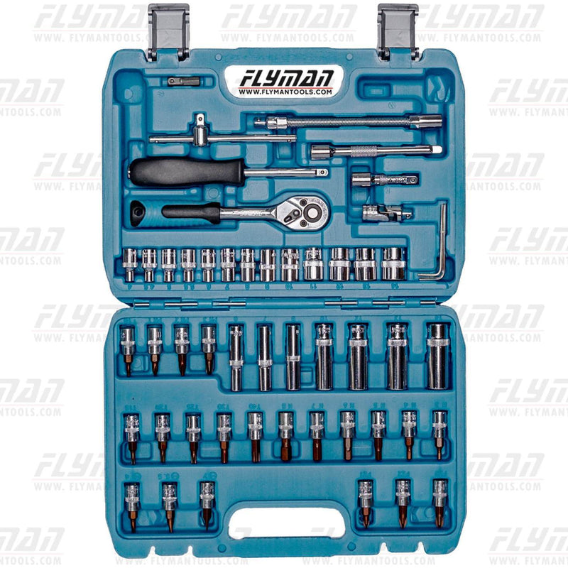 Flyman® Socket Set 1/4 Drive 53pcs