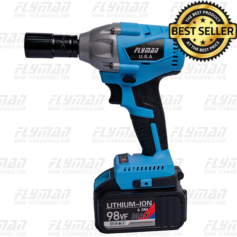 Flyman® Cordless Impact Wrench 1/2 Drive 98V